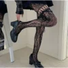 Dark Night Bow Fishnet Mesh Jumpsuit