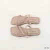 Elegant Sparkling Slip-On SHOEBALI Sandals in Beige
