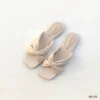 Pearl Design Women Soft Bow Slide Sandals