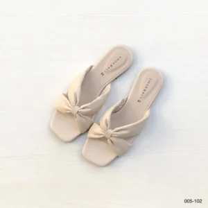 Pearl Design Women Soft Bow Slide Sandals