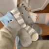 Set of 4 Women's Cotton Dog High-Collar Socks