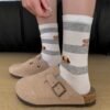 Set of 4 Women's Cotton Dog High-Collar Socks