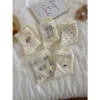 Set of 5 Korean Polka Dot Dog High-Collar Socks