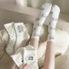 Set of 5 Korean Polka Dot Dog High-Collar Socks