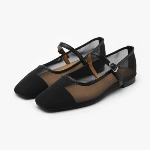 Breathable Maniel Mesh Mary Jane Flats