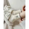 Set of 5 Women Korean Ruffle Bow Cotton Socks