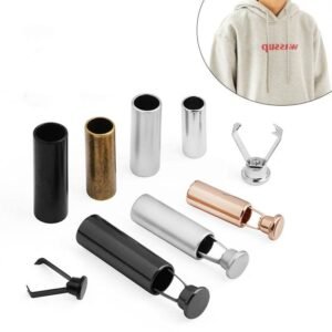 Laser-Engraved Metal Aglets for Hoodie & Shoelaces