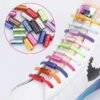 No-Tie Elastic Shoelaces with Metal Capsule Buckle Random