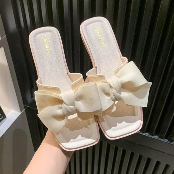 Women Fashion Flat Bottom Butterfly Bow Flats