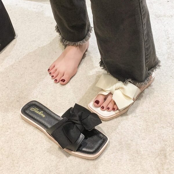 Women Fashion Flat Bottom Butterfly Bow Flats