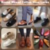 WEGOODZF Custom 2.5mm Thin Round Waxed Shoelaces