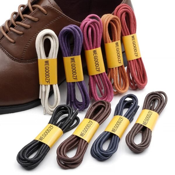 WEGOODZF Custom 2.5mm Thin Round Waxed Shoelaces