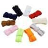 Double-Layer Polyester Flat Shoelaces with Plastic Tips