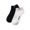 Thin Black & White Low-Top Sports Socks